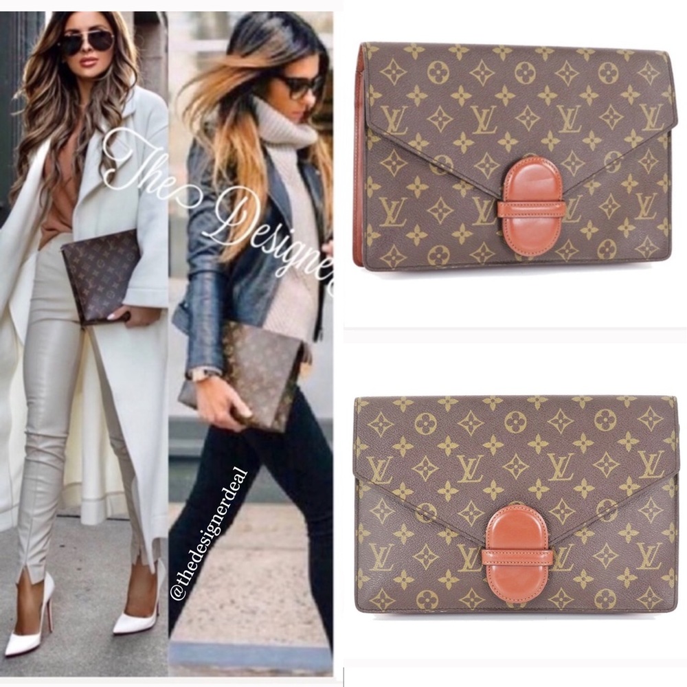 💃🏻❤️ Auth LOUIS VUITTON Large Clutch/strap convertible